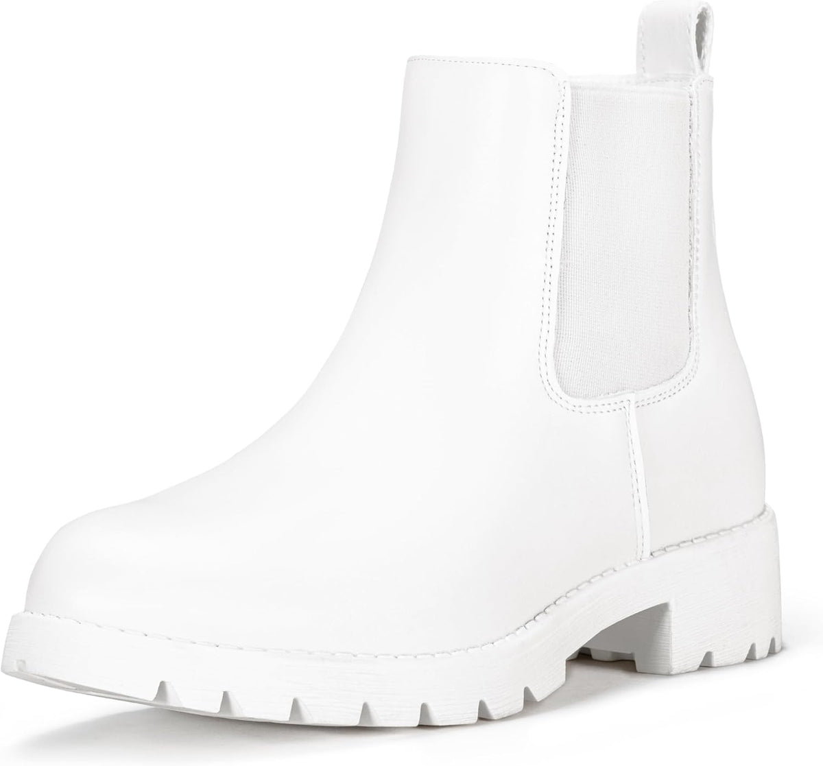 Women's Chelsea Ankle Boots - Elastic Side Panels, Round Toe and Flat Low Heel for Daily Casual Wear - 6