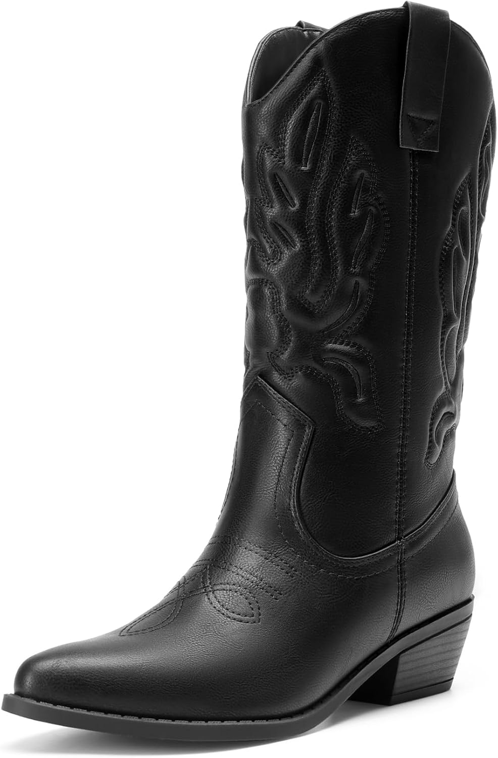 Women's Stitched Embroidery Cowgirl Boots, photo 1
