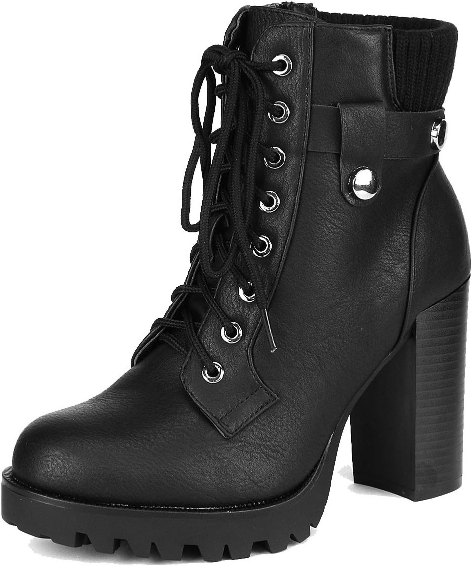 Women's Lace Up Combat Ankle Booties, photo 1