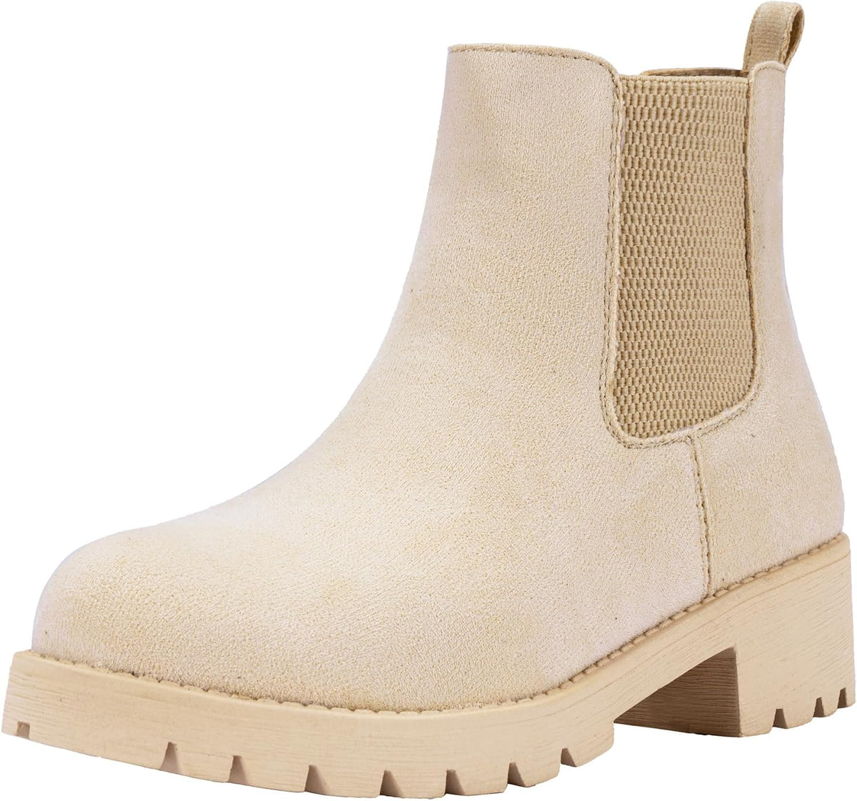 Women's Chelsea Ankle Boots - Elastic Side Panels, Round Toe and Flat Low Heel for Daily Casual Wear - 6