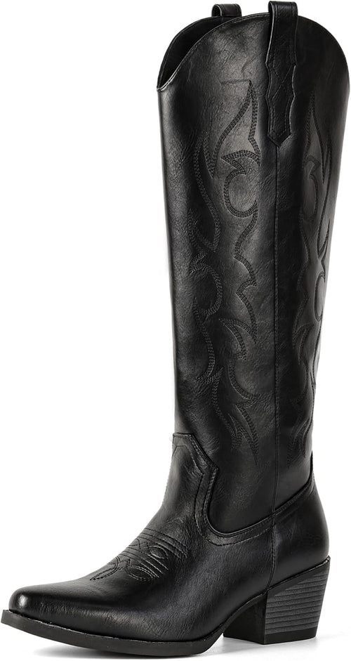 Women's Embroidered Knee High Cowgirl Boots, photo 1