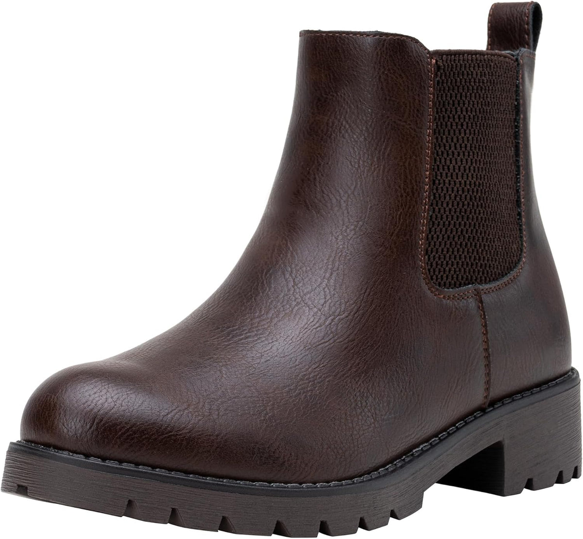 Women's Chelsea Ankle Boots - Elastic Side Panels, Round Toe and Flat Low Heel for Daily Casual Wear - 6