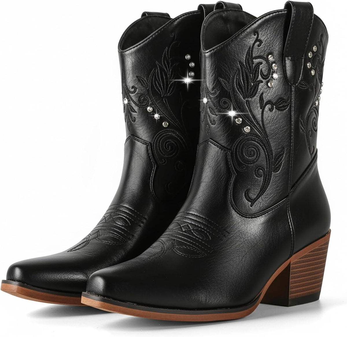 Women's Rhinestone Cowgirl Ankle Boots, photo 2