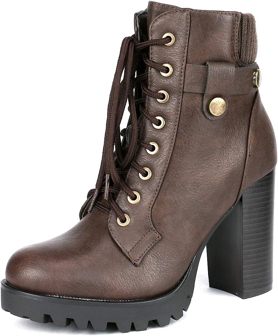 Women's Lace Up Combat Ankle Booties, photo 4