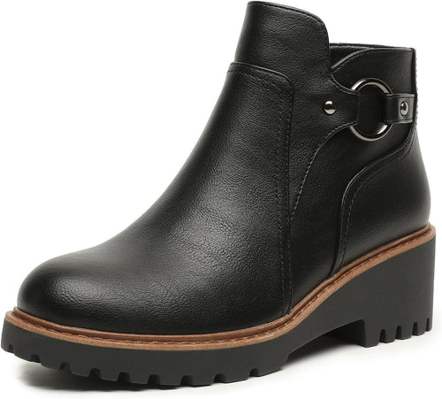 Women's Chunky Low Heel Ankle Booties, photo 2