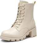 Women's Lace Up Ankle Combat Booties, photo 2
